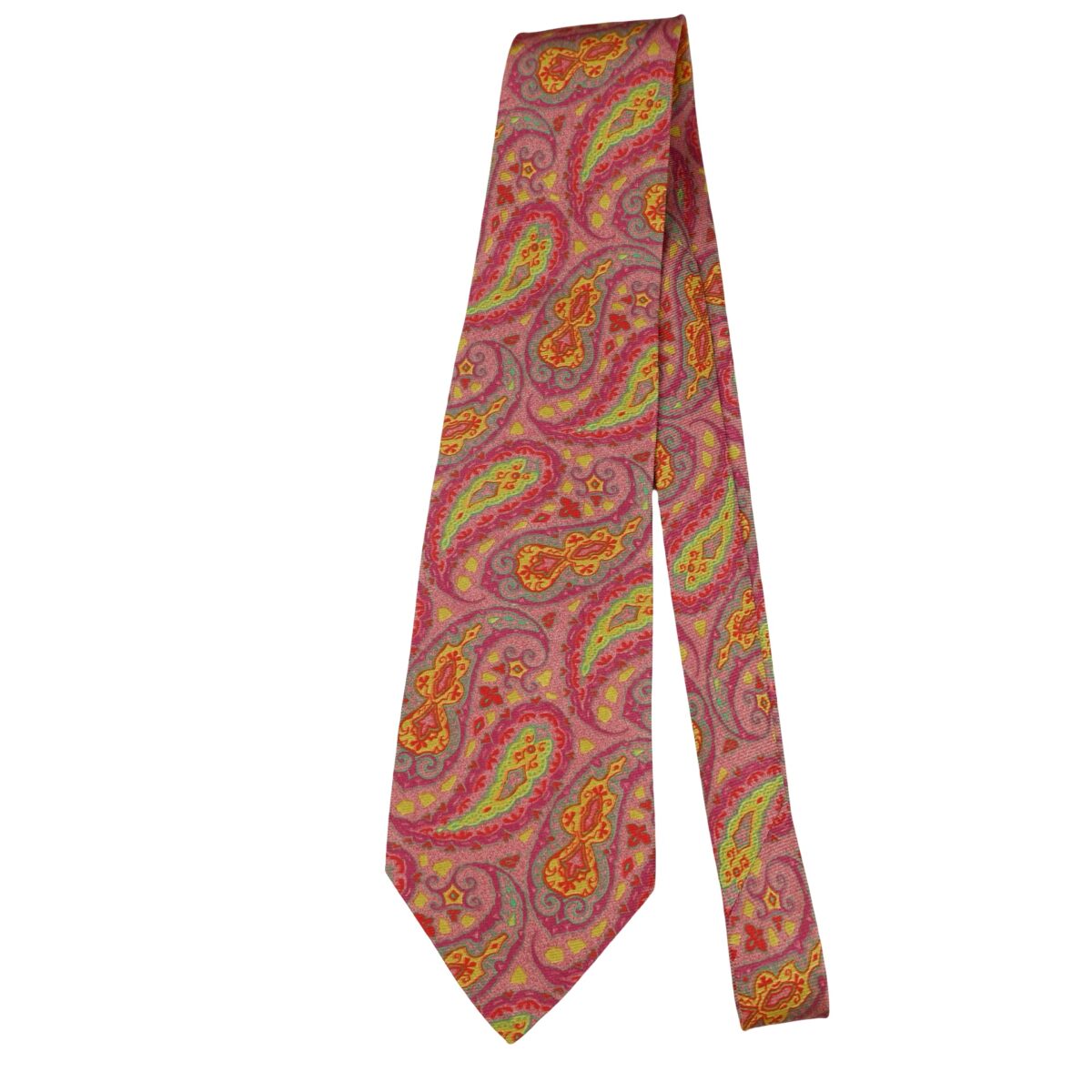 Etro Tie Silk Pink Paisley Italy (US Import Tax Included) | mesabb clothing Etro Tie Silk Pink Paisley Italy (US Import Tax Included) มุมที่ 5