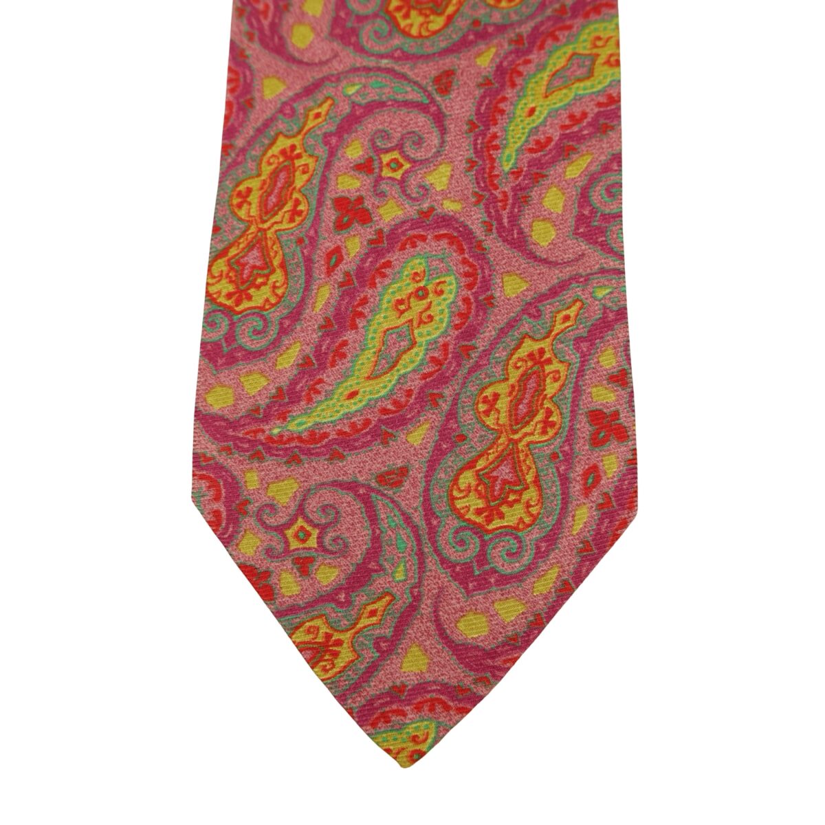 Etro Tie Silk Pink Paisley Italy (US Import Tax Included) | mesabb clothing Etro Tie Silk Pink Paisley Italy (US Import Tax Included) มุมที่ 6
