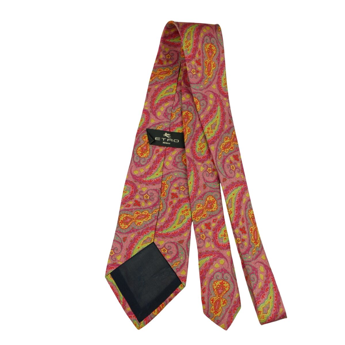 Etro Tie Silk Pink Paisley Italy (US Import Tax Included) | mesabb clothing Etro Tie Silk Pink Paisley Italy (US Import Tax Included) มุมที่ 7