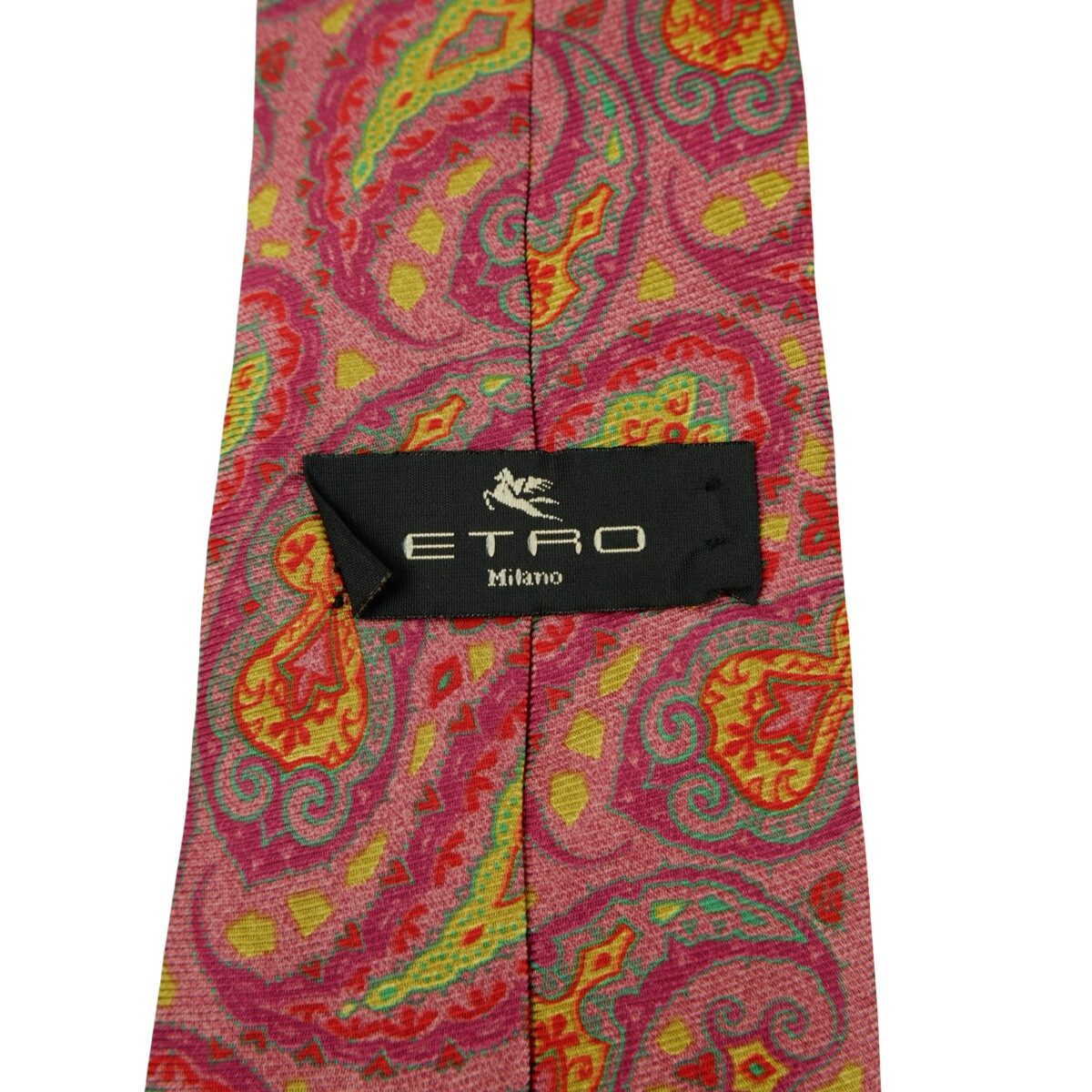 Etro Tie Silk Pink Paisley Italy (US Import Tax Included) | mesabb clothing Etro Tie Silk Pink Paisley Italy (US Import Tax Included) มุมที่ 9