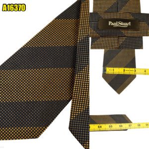 Paul Stuart Tie Silk Brown Stripe Japan (US Import Tax Included) มุมที่ 1