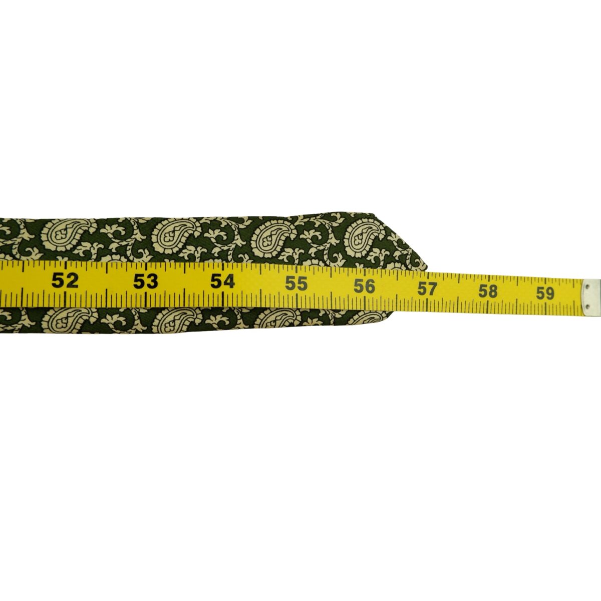 a16371 14 Ermenegildo Zegna Tie Silk Olive Green Paisley Italy (US Import Tax Included) มุมที่ 14
