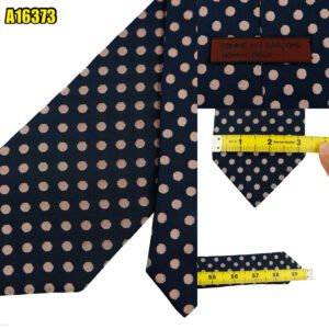 Comme Des Garcons Tie Silk Navy Pink Dot Pattern Japan (US Import Tax Included) มุมที่ 1