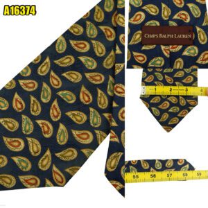 Chaps Ralph Lauren Tie Silk Navy Paisley USA (US Import Tax Included) มุมที่ 1