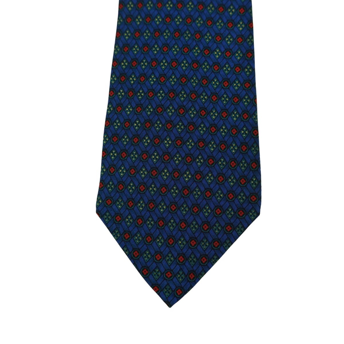 a16385 6 Givenchy Tie Silk Navy Geometric Italy (US Import Tax Included) มุมที่ 6