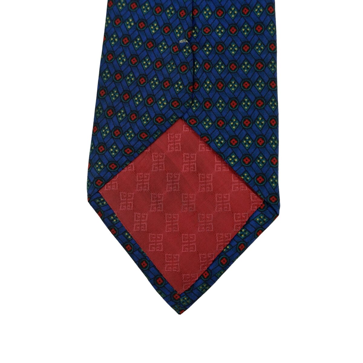 a16385 8 Givenchy Tie Silk Navy Geometric Italy (US Import Tax Included) มุมที่ 8