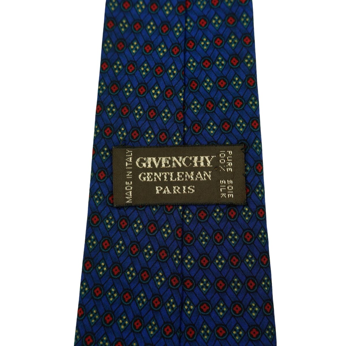 a16385 9 Givenchy Tie Silk Navy Geometric Italy (US Import Tax Included) มุมที่ 9