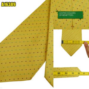 United Colors Of Benetton Tie Silk Yellow Dot Pattern Japan (US Import Tax Included) มุมที่ 1