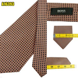 Hugo Boss Tie Silk Black Orange China (US Import Tax Included) มุมที่ 1
