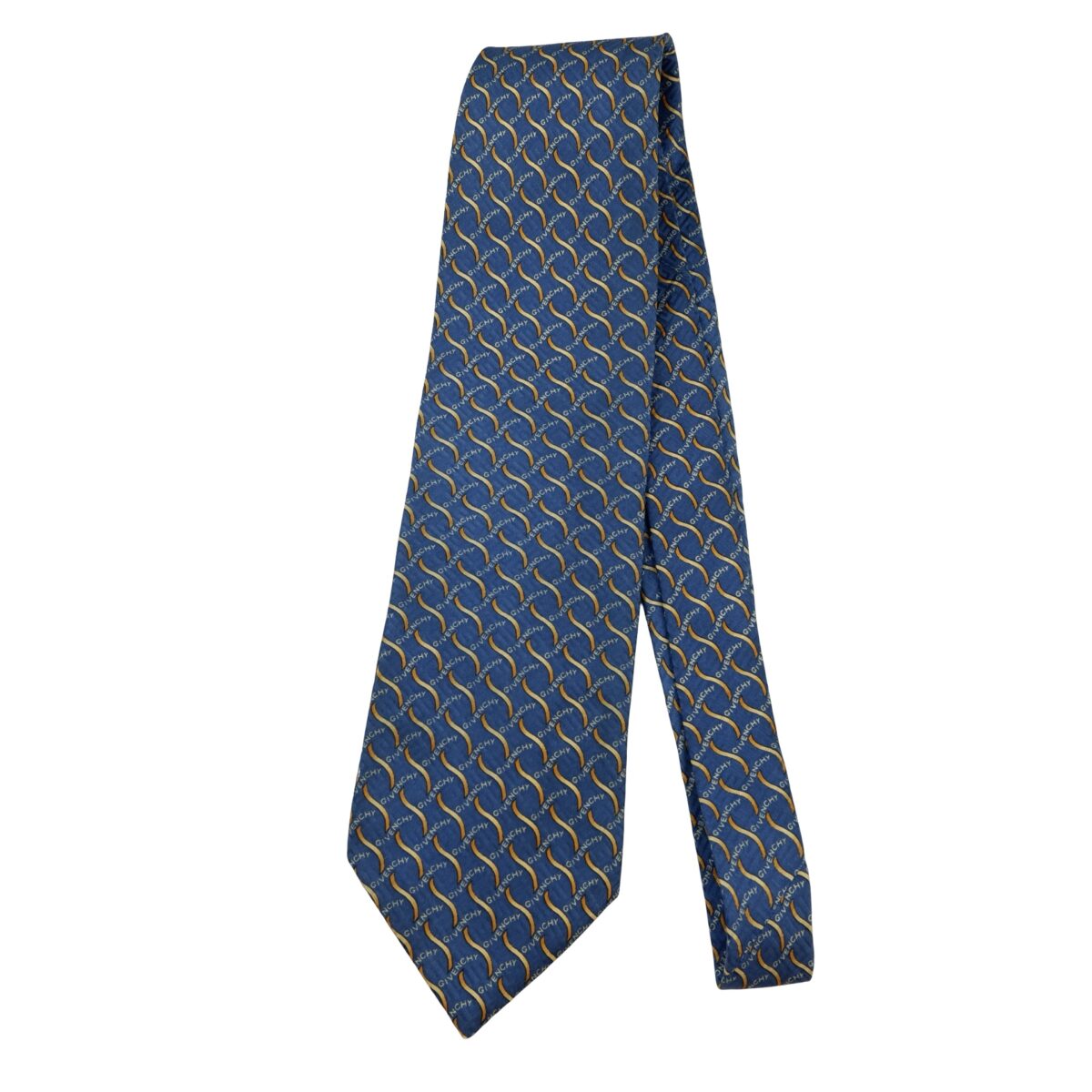 a16396 5 Givenchy Tie Silk Blue Geometric Italy (US Import Tax Included) มุมที่ 5
