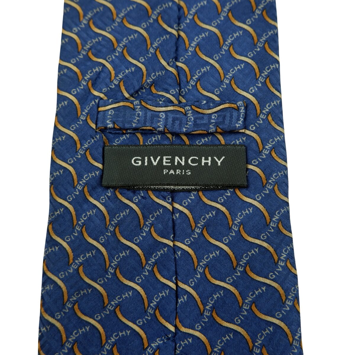 a16396 9 Givenchy Tie Silk Blue Geometric Italy (US Import Tax Included) มุมที่ 9