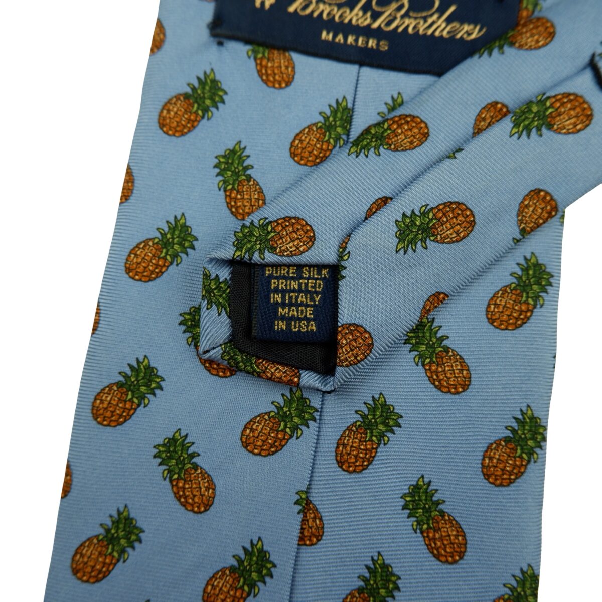 Brooks Brothers Tie Silk Light Blue Pine Apple Pattern USA (US Import Tax Included) | mesabb clothing Brooks Brothers Tie Silk Light Blue Pine Apple Pattern USA (US Import Tax Included) มุมที่ 10