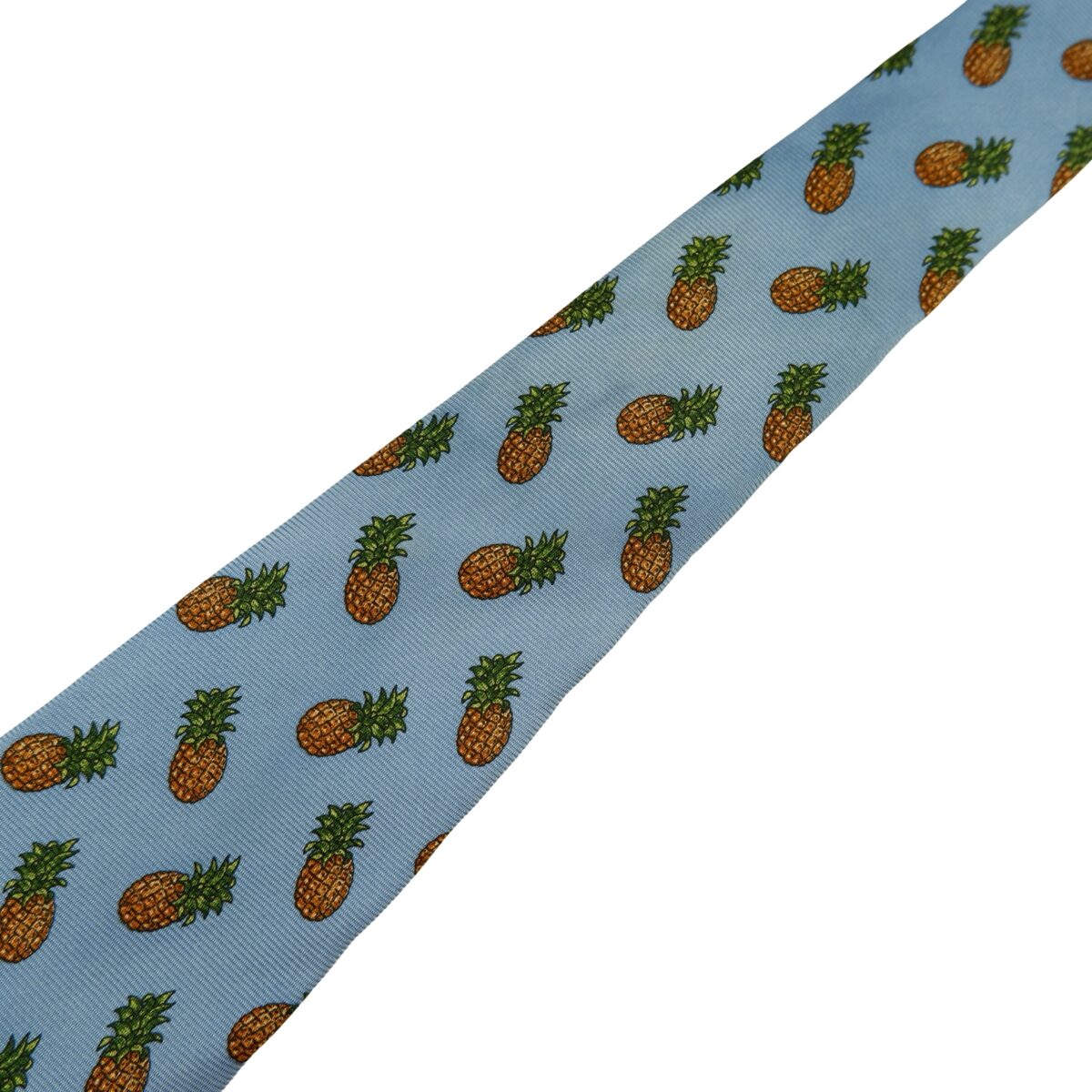 Brooks Brothers Tie Silk Light Blue Pine Apple Pattern USA (US Import Tax Included) | mesabb clothing Brooks Brothers Tie Silk Light Blue Pine Apple Pattern USA (US Import Tax Included) มุมที่ 13