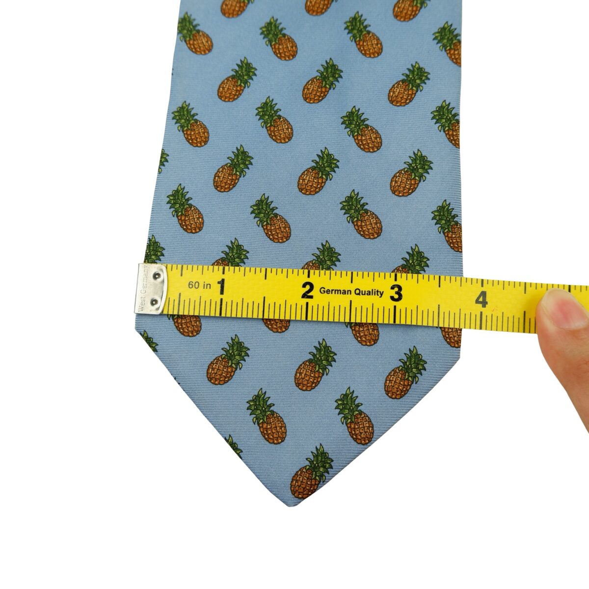 Brooks Brothers Tie Silk Light Blue Pine Apple Pattern USA (US Import Tax Included) | mesabb clothing Brooks Brothers Tie Silk Light Blue Pine Apple Pattern USA (US Import Tax Included) มุมที่ 14