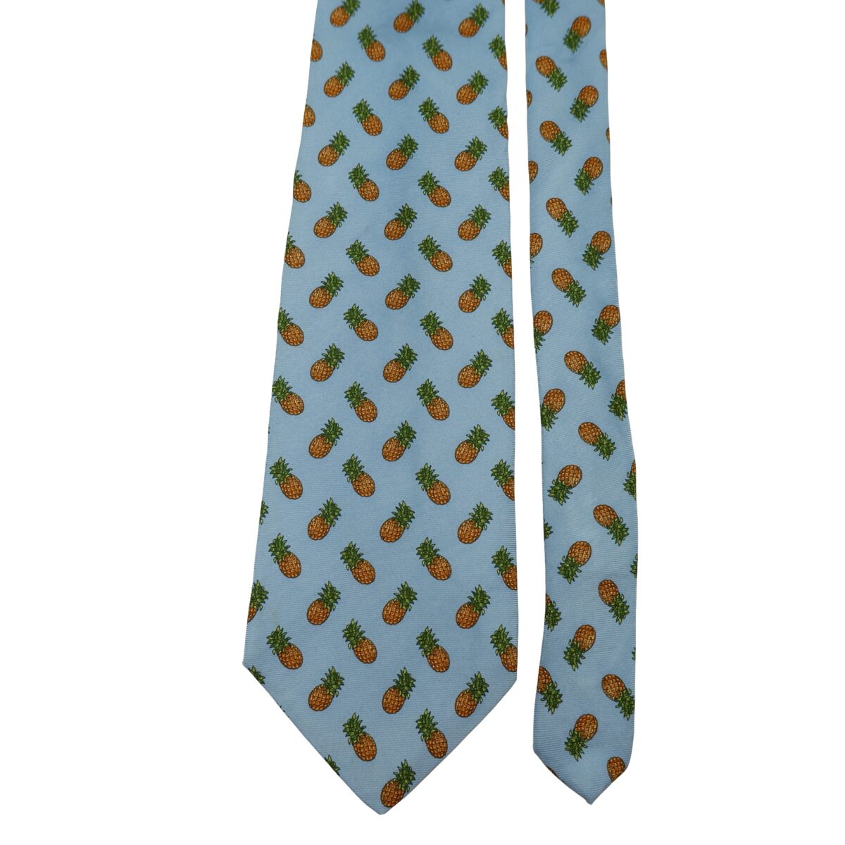 Brooks Brothers Tie Silk Light Blue Pine Apple Pattern USA (US Import Tax Included) | mesabb clothing Brooks Brothers Tie Silk Light Blue Pine Apple Pattern USA (US Import Tax Included) มุมที่ 3