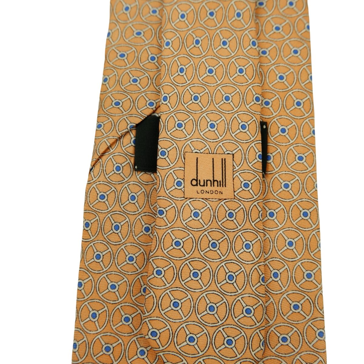a16413 10 Dunhill Tie Silk Orange Geometric Italy (US Import Tax Included) มุมที่ 10