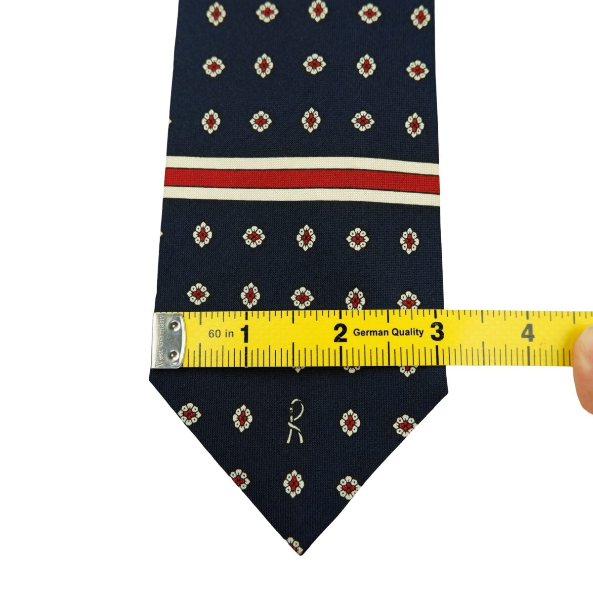 Roberta Di Camerino Tie Silk Dark Navy Pink Stripe Italy (US Import Tax Included) | mesabb clothing Roberta Di Camerino Tie Silk Dark Navy Pink Stripe Italy (US Import Tax Included) มุมที่ 10