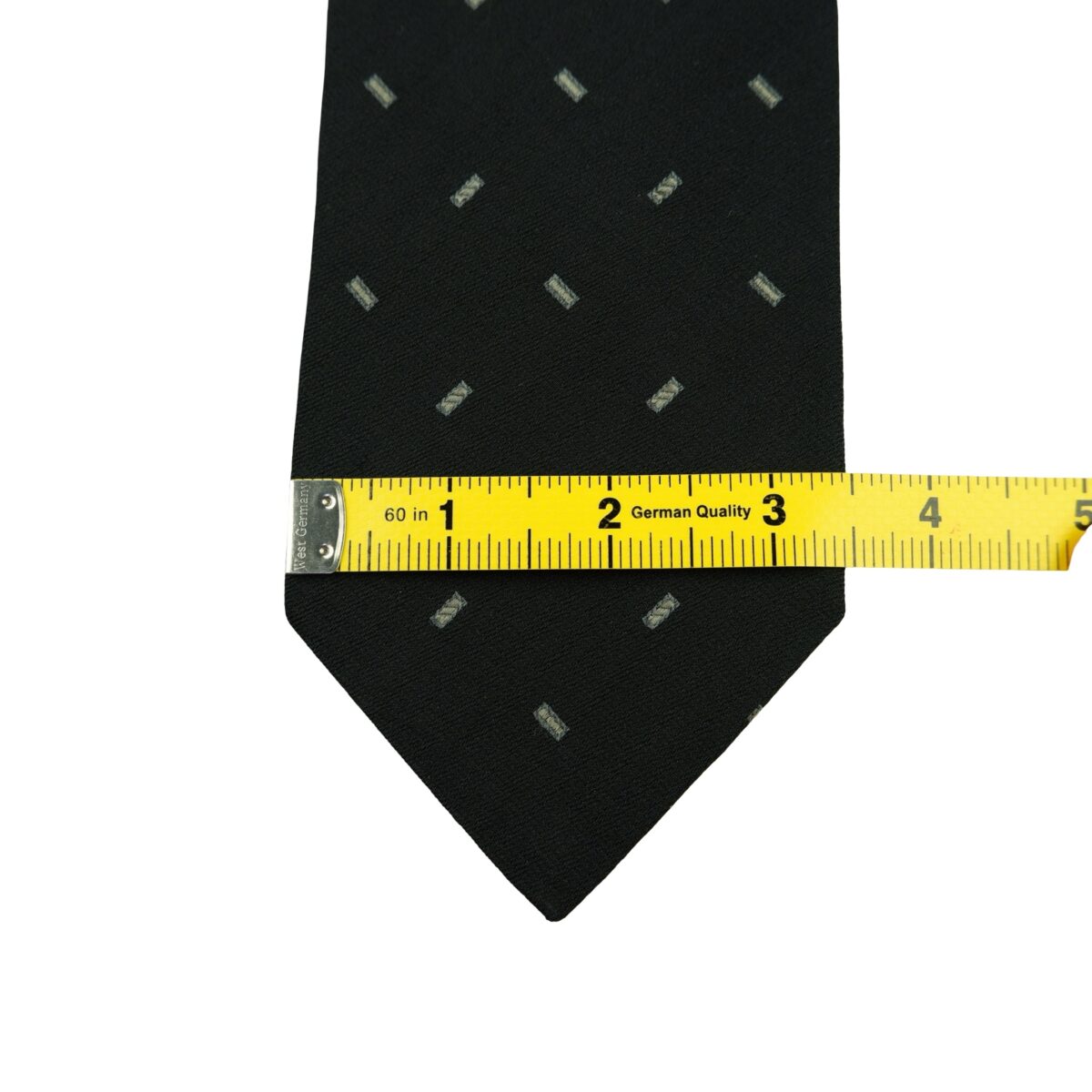 a16420 12 Armani Collezioni Tie Silk Black Geometric Italy (US Import Tax Included) มุมที่ 12