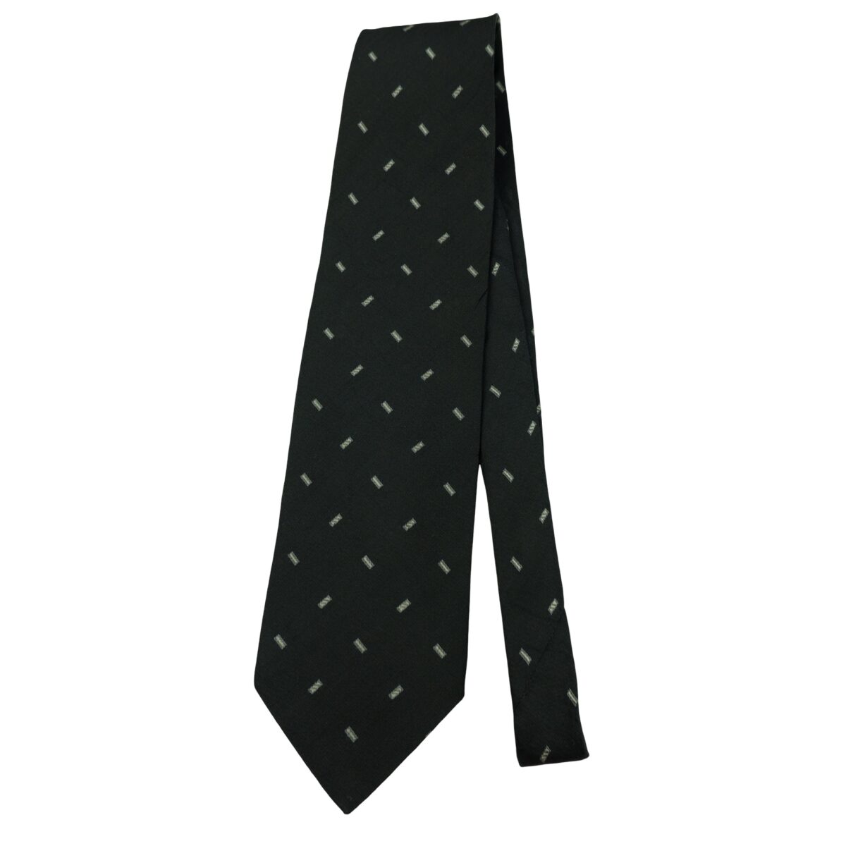 a16420 5 Armani Collezioni Tie Silk Black Geometric Italy (US Import Tax Included) มุมที่ 5