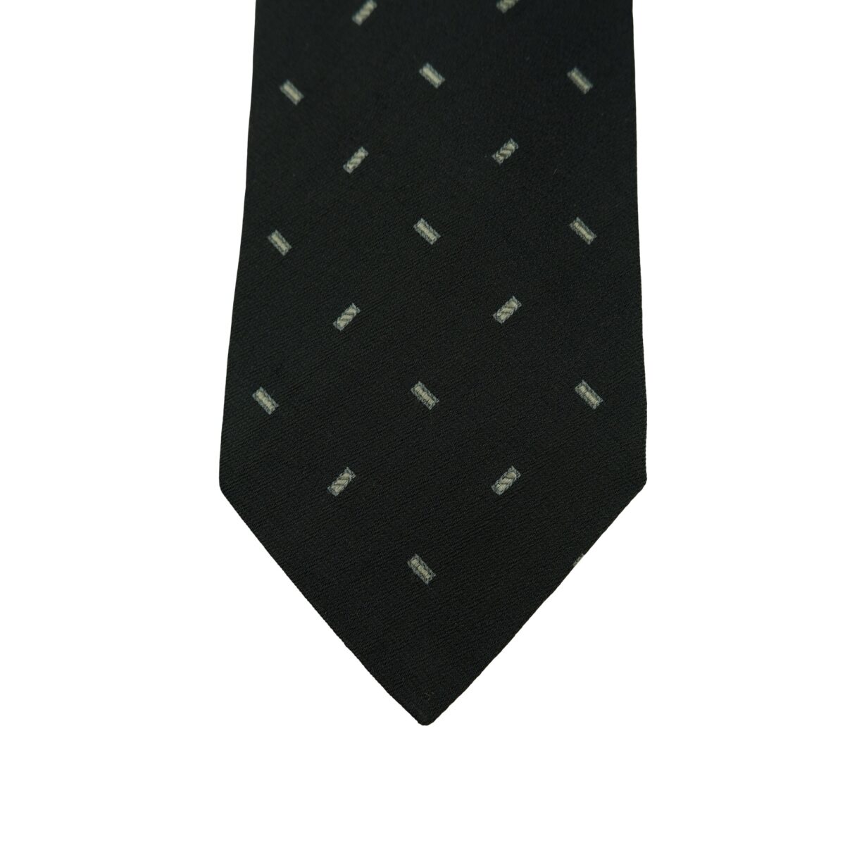 a16420 6 Armani Collezioni Tie Silk Black Geometric Italy (US Import Tax Included) มุมที่ 6