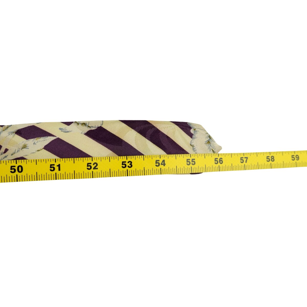 a16424 16 Hugo Boss Tie Silk Beige Purple Stripe Italy (US Import Tax Included) มุมที่ 16