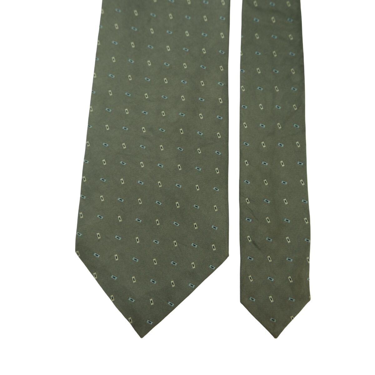 a16427 3 Giorgio Armani Tie Silk Gray Geometric Italy (US Import Tax Included) มุมที่ 3