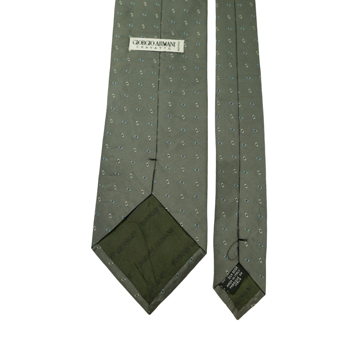 a16427 4 Giorgio Armani Tie Silk Gray Geometric Italy (US Import Tax Included) มุมที่ 4
