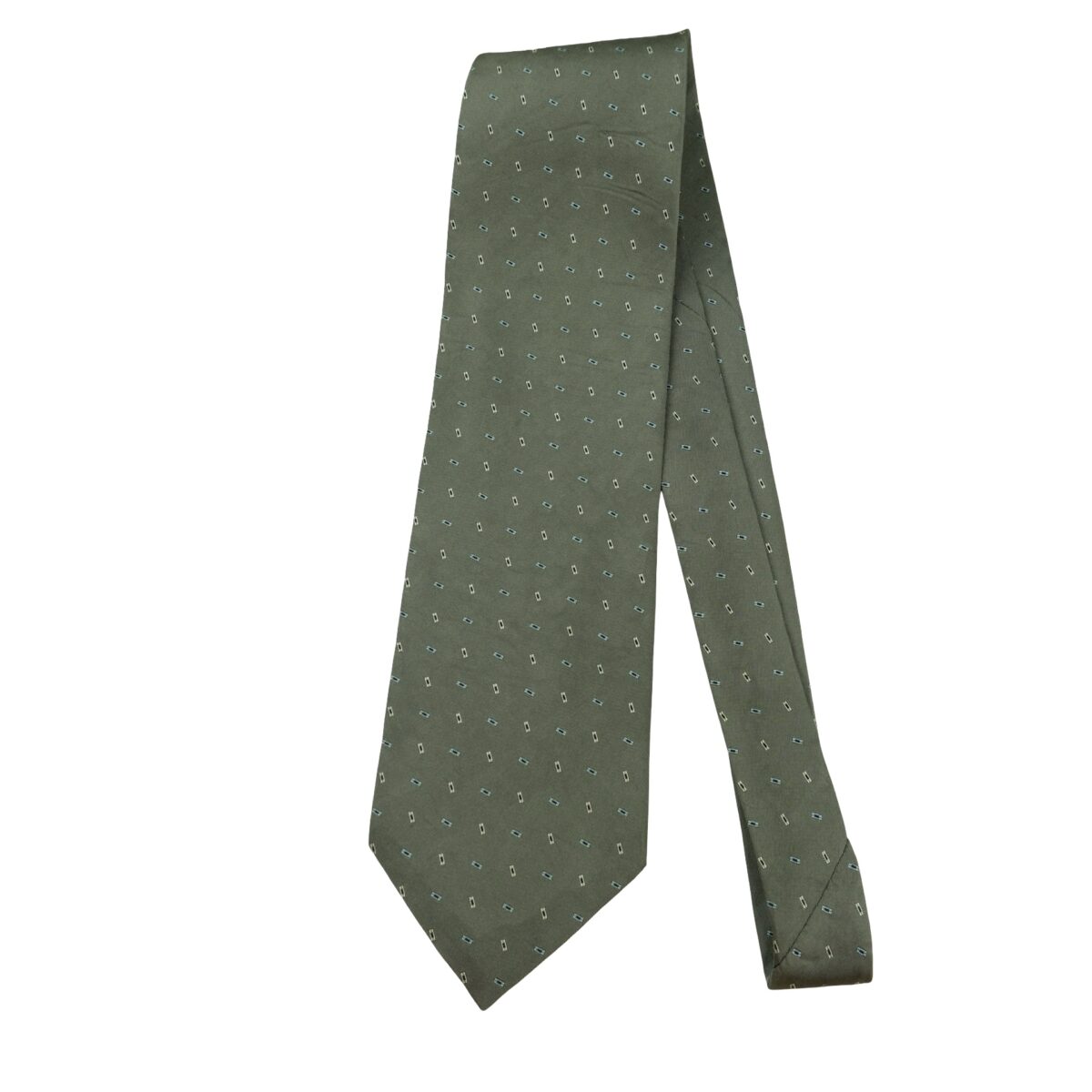 a16427 5 Giorgio Armani Tie Silk Gray Geometric Italy (US Import Tax Included) มุมที่ 5