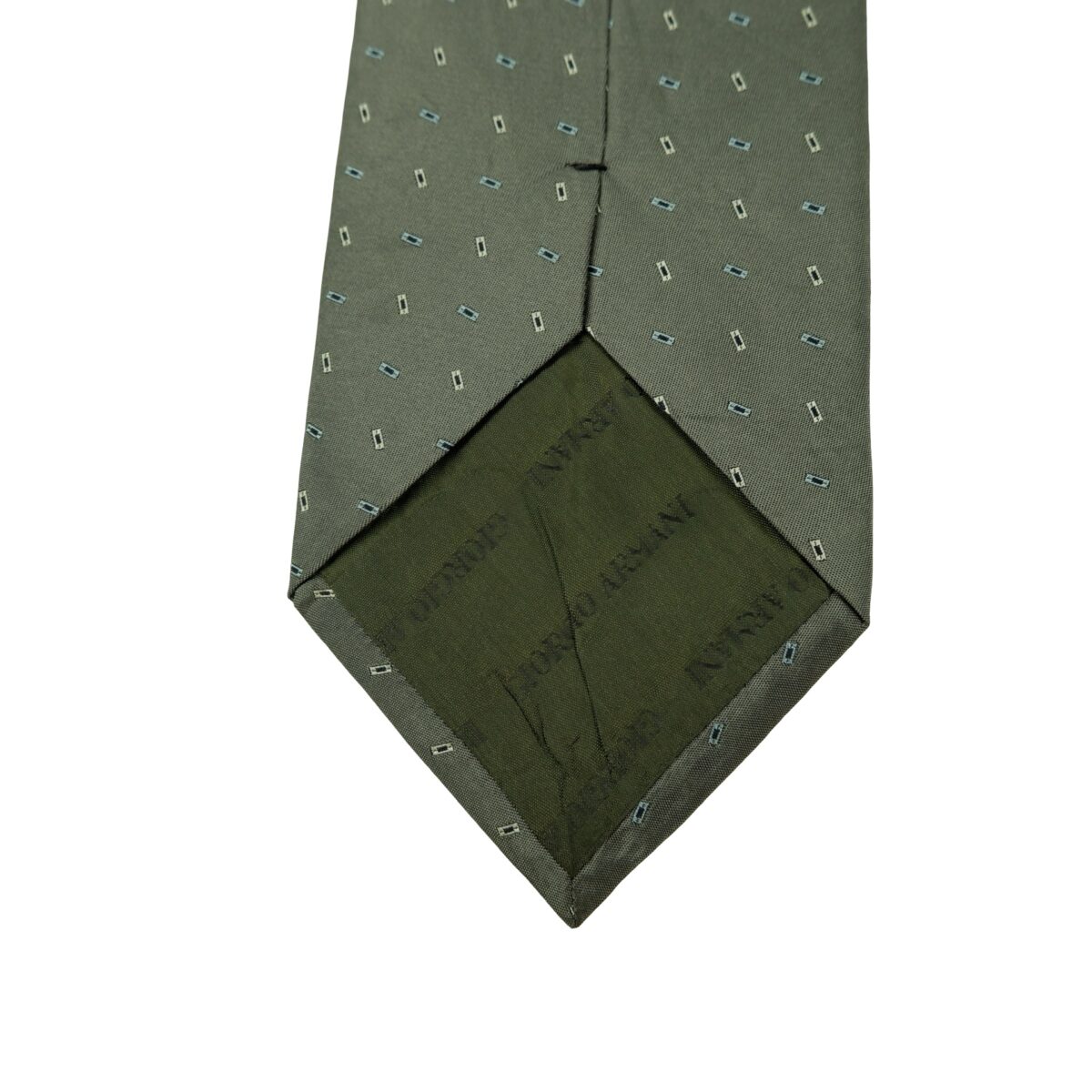 a16427 8 Giorgio Armani Tie Silk Gray Geometric Italy (US Import Tax Included) มุมที่ 8
