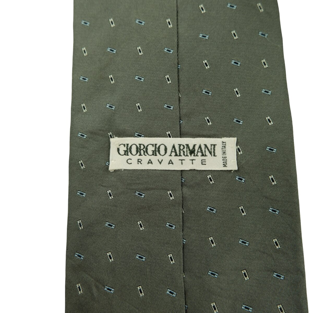 a16427 9 Giorgio Armani Tie Silk Gray Geometric Italy (US Import Tax Included) มุมที่ 9