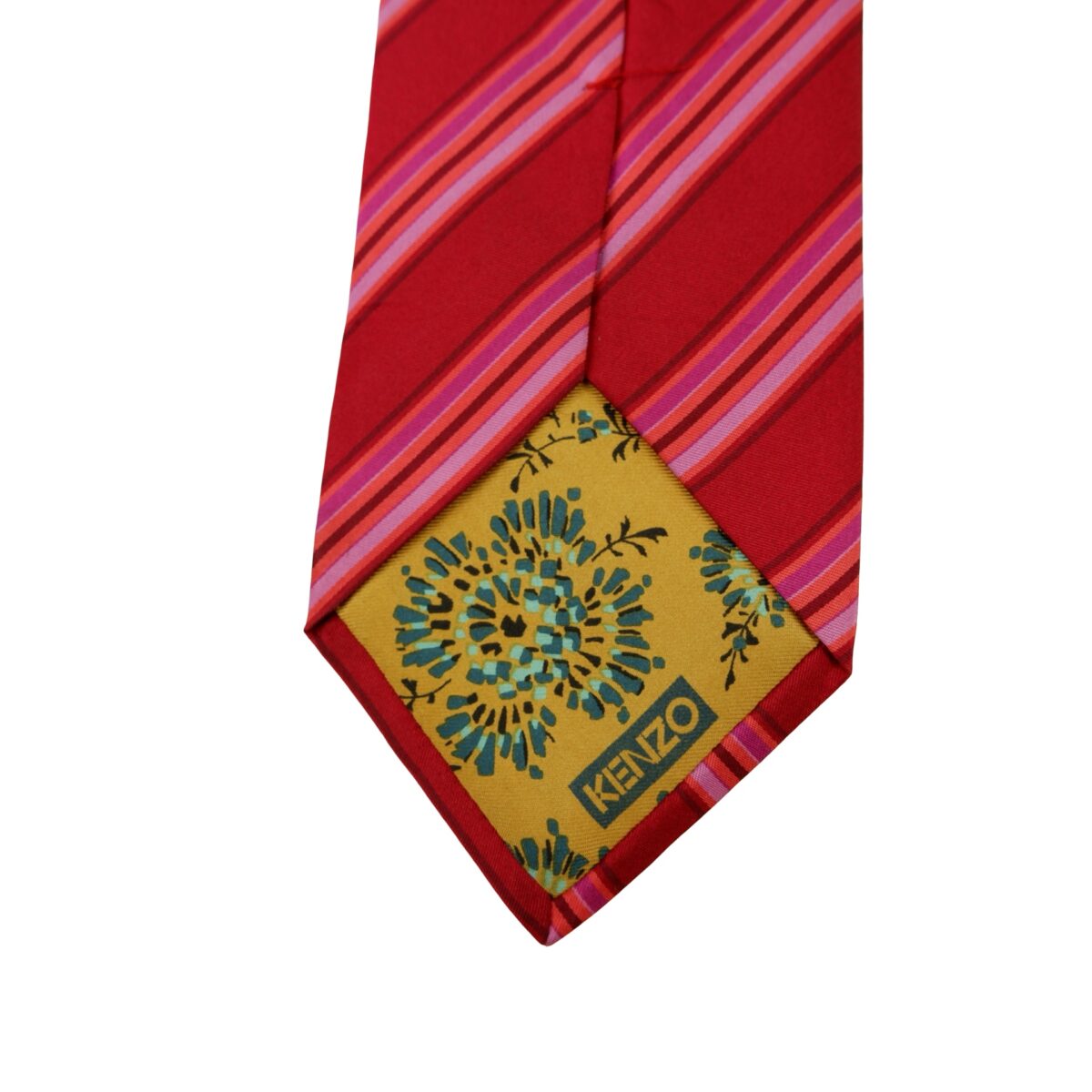 a16432 8 Kenzo Tie Silk Red Stripe Italy (US Import Tax Included) มุมที่ 8