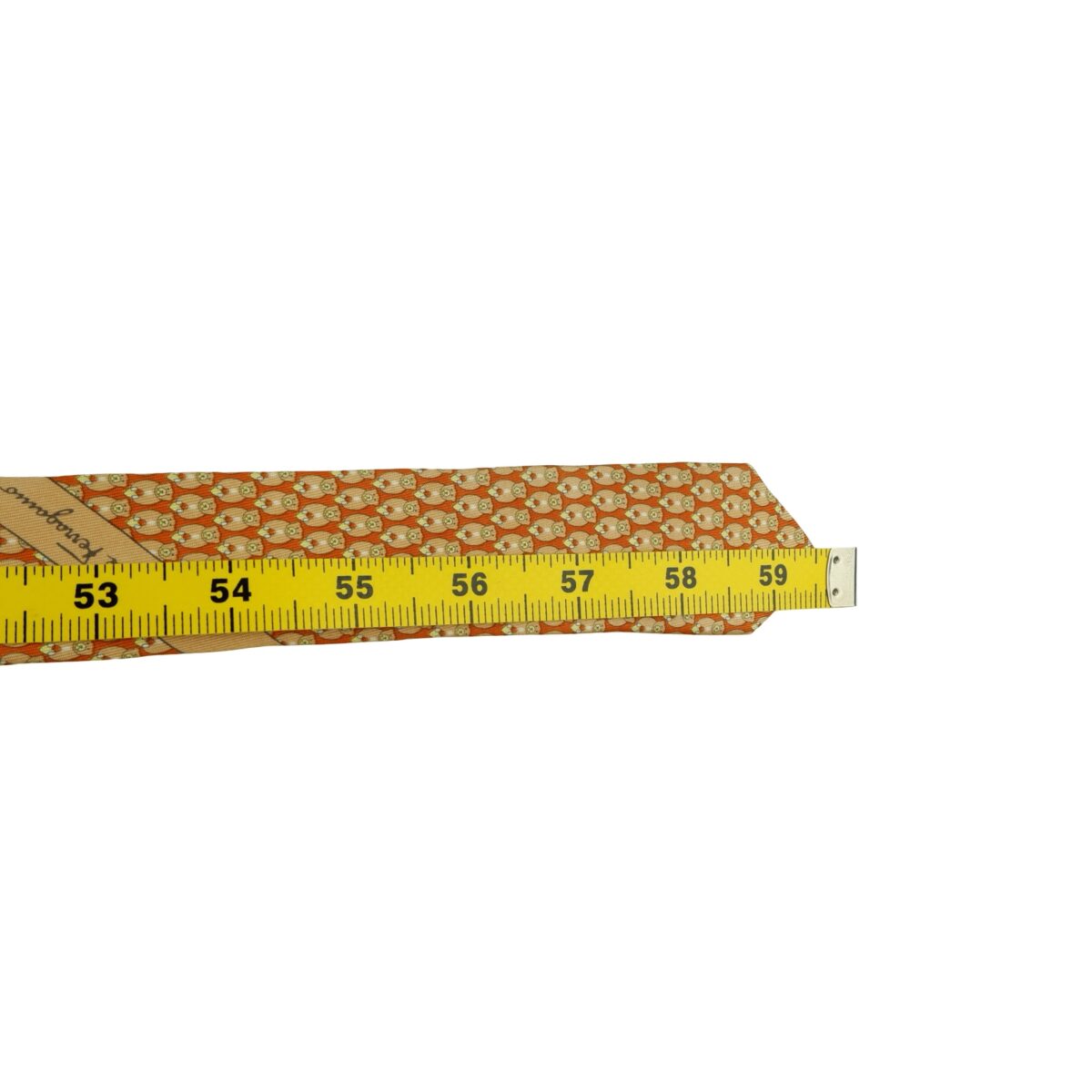 a16434 12 Salvatore Ferragamo Tie Silk Brown Animal Pattern Italy (US Import Tax Included) มุมที่ 12