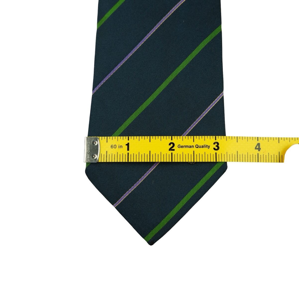 a16441 12 Dunhill Tie Silk Dark Navy Stripe Italy (US Import Tax Included) มุมที่ 12
