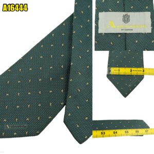 Aquascutum Tie Silk Green Paisley Pattern Japan (US Import Tax Included) มุมที่ 1