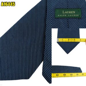 Lauren Ralph Lauren Tie Silk Navy Stripe USA (US Import Tax Included) มุมที่ 1