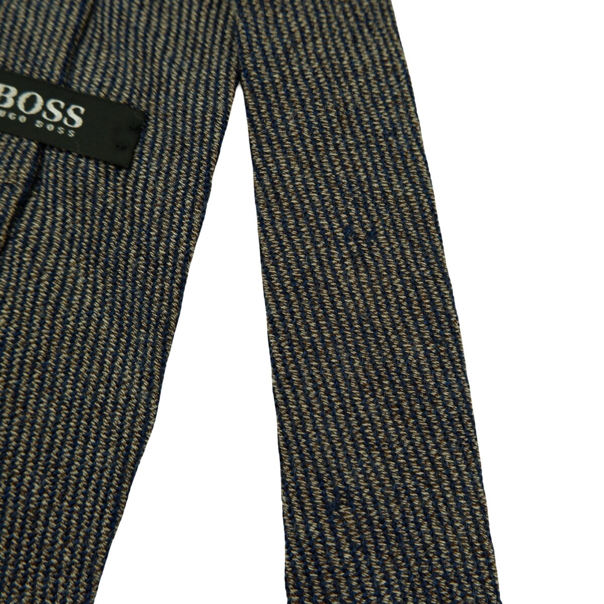 a16446 13 Hugo Boss Tie Wool Black Gray Italy (US Import Tax Included) มุมที่ 13