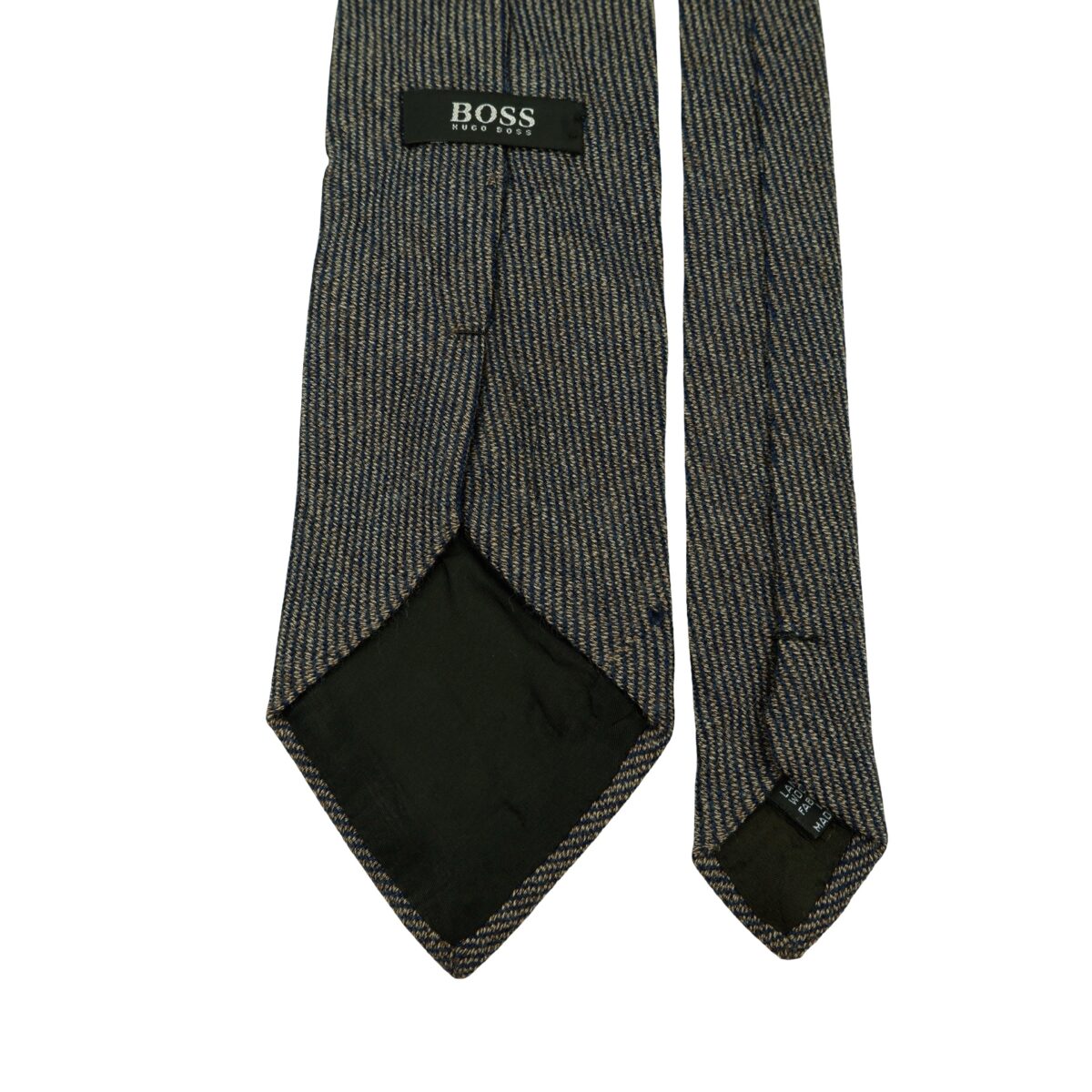 a16446 4 Hugo Boss Tie Wool Black Gray Italy (US Import Tax Included) มุมที่ 4