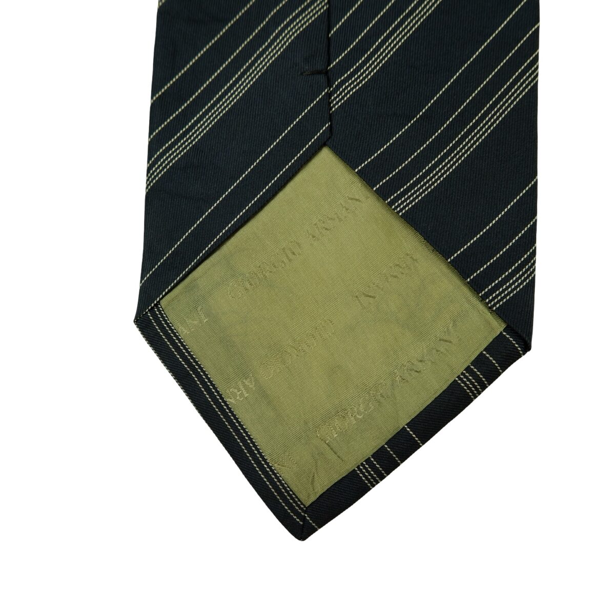 a16447 8 Giorgio Armani Tie Silk Black Stripe Italy (US Import Tax Included) มุมที่ 8