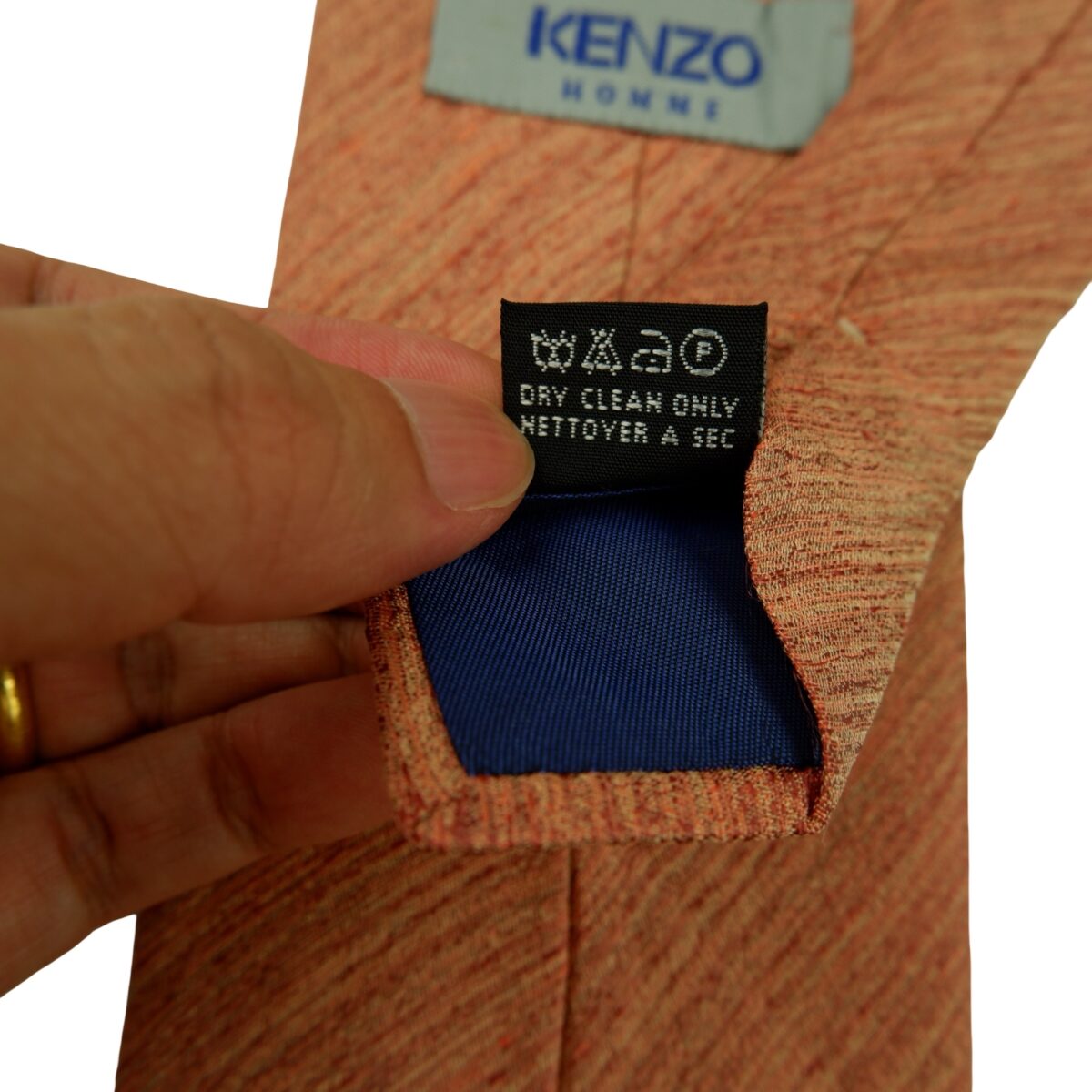 a16448 11 Kenzo Tie Silk Brown Italy (US Import Tax Included) มุมที่ 11