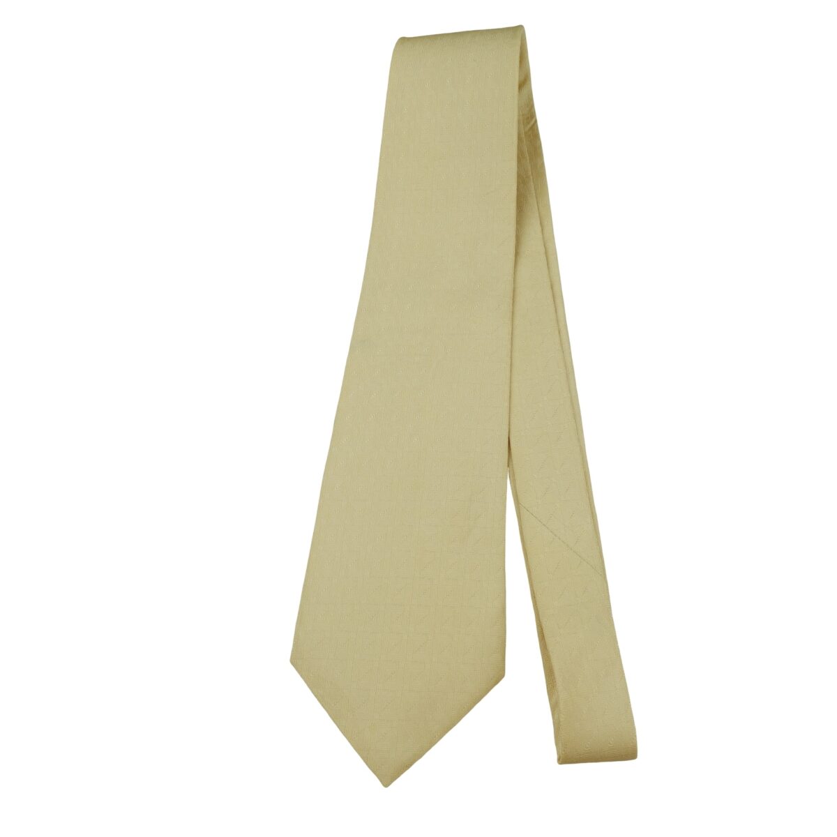 a16449 5 Salvatore Ferragamo Tie Silk Beige Geometric Italy (US Import Tax Included) มุมที่ 5