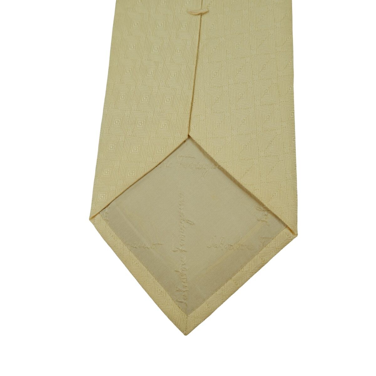 a16449 8 Salvatore Ferragamo Tie Silk Beige Geometric Italy (US Import Tax Included) มุมที่ 8