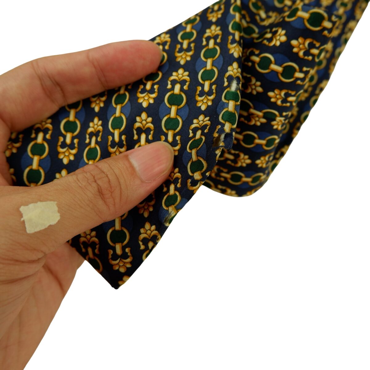 a16451 12 Fendi Tie Silk Dark Navy Abstract Pattern Italy (US Import Tax Included) มุมที่ 12
