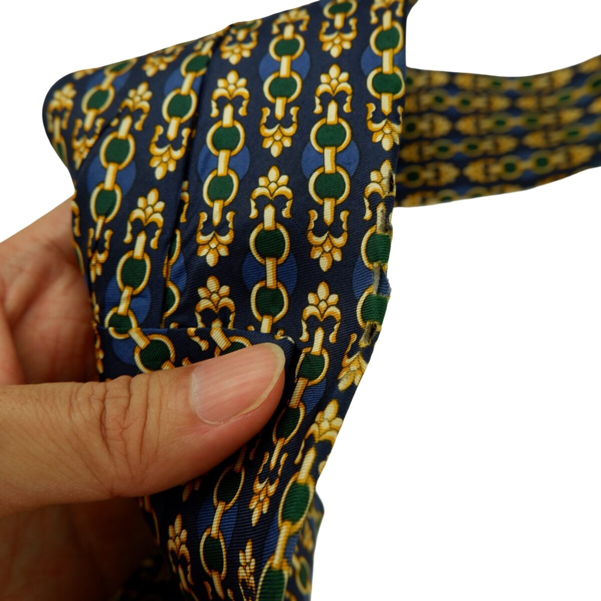 a16451 14 Fendi Tie Silk Dark Navy Abstract Pattern Italy (US Import Tax Included) มุมที่ 14