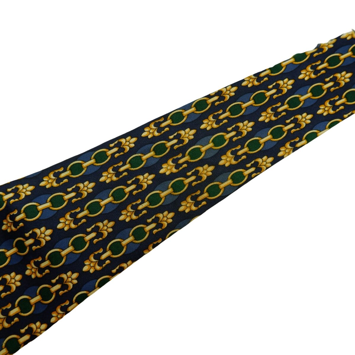 a16451 15 Fendi Tie Silk Dark Navy Abstract Pattern Italy (US Import Tax Included) มุมที่ 15