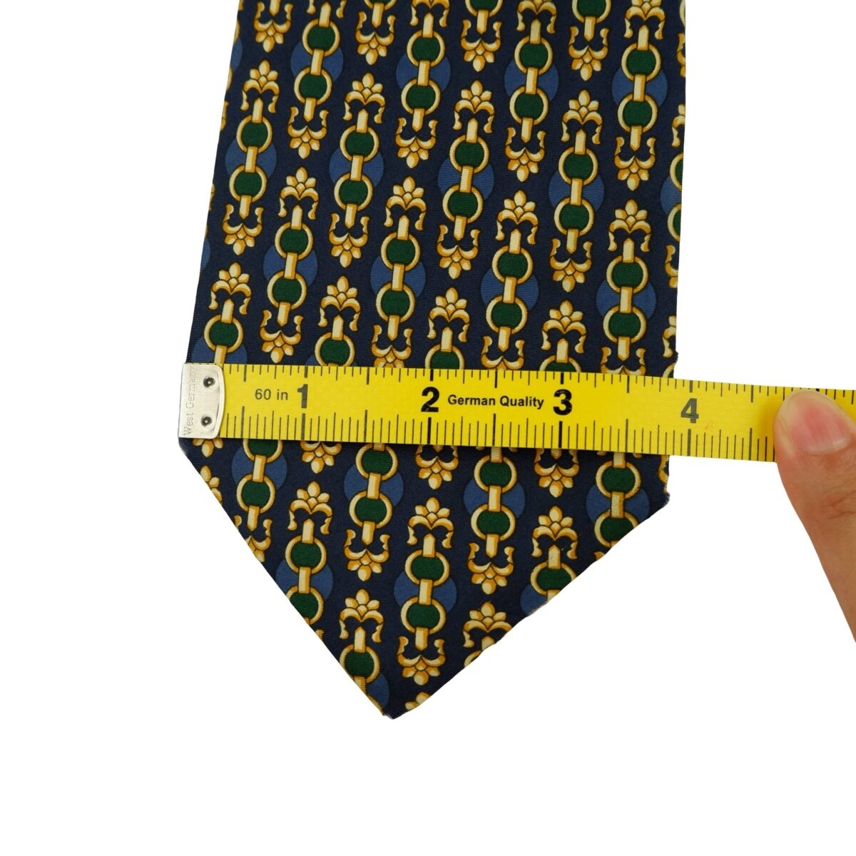 a16451 17 Fendi Tie Silk Dark Navy Abstract Pattern Italy (US Import Tax Included) มุมที่ 17