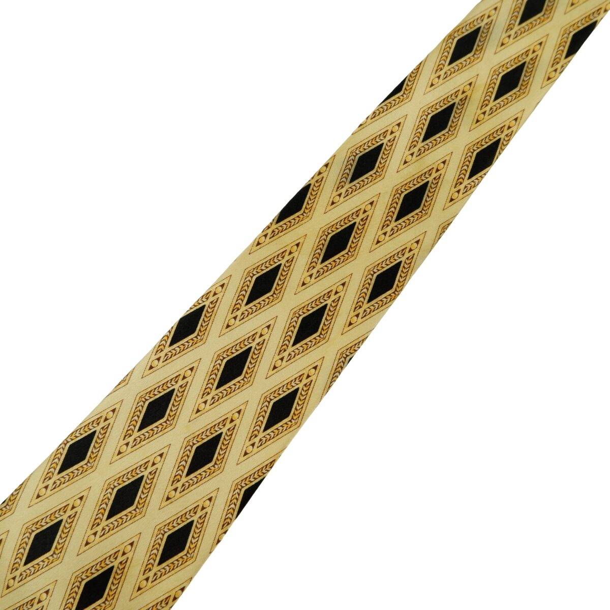 a16452 10 Lanvin Tie Silk Brown Geometric France (US Import Tax Included) มุมที่ 10