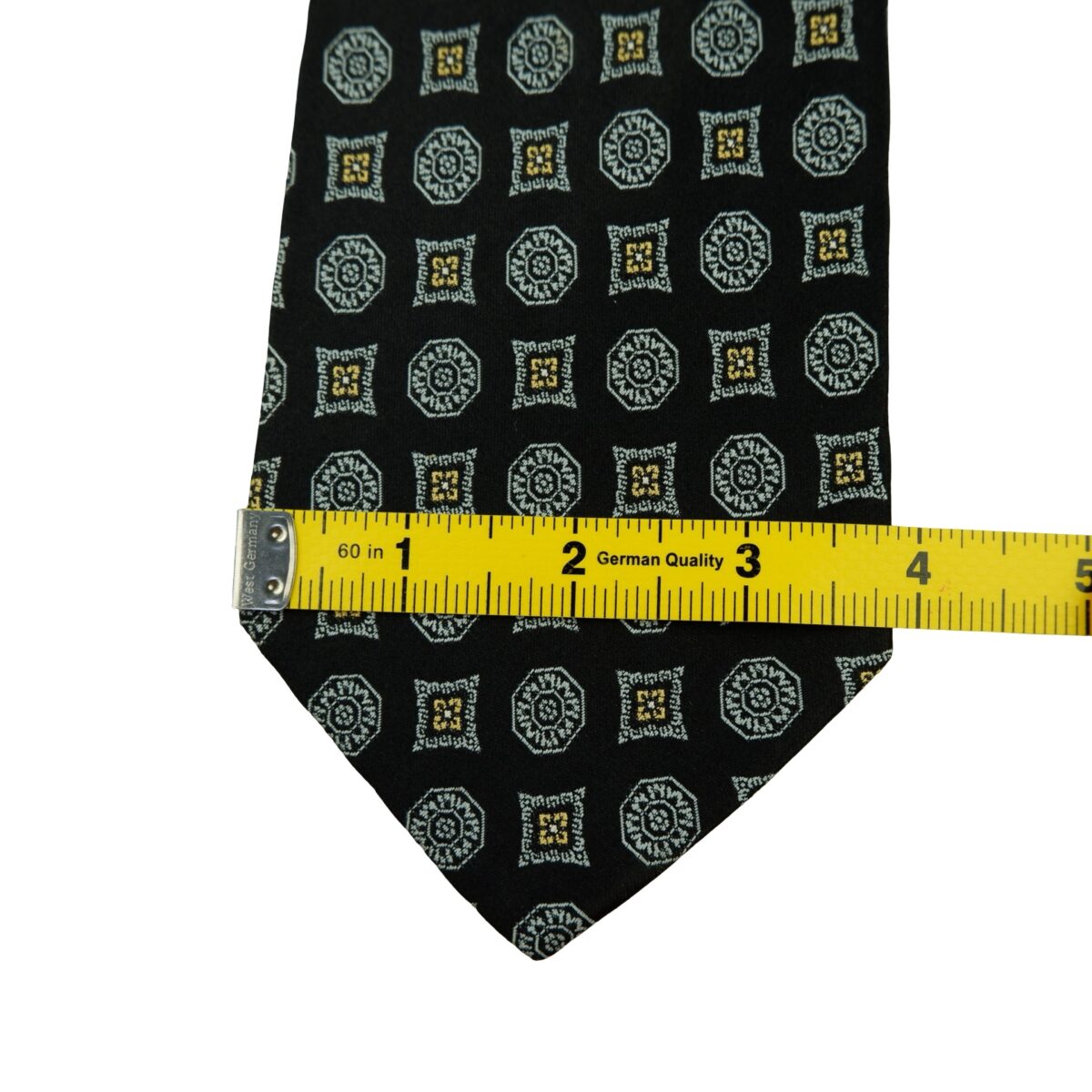 a16456 12 Givenchy Tie Silk Black Geometric Italy (US Import Tax Included) มุมที่ 12
