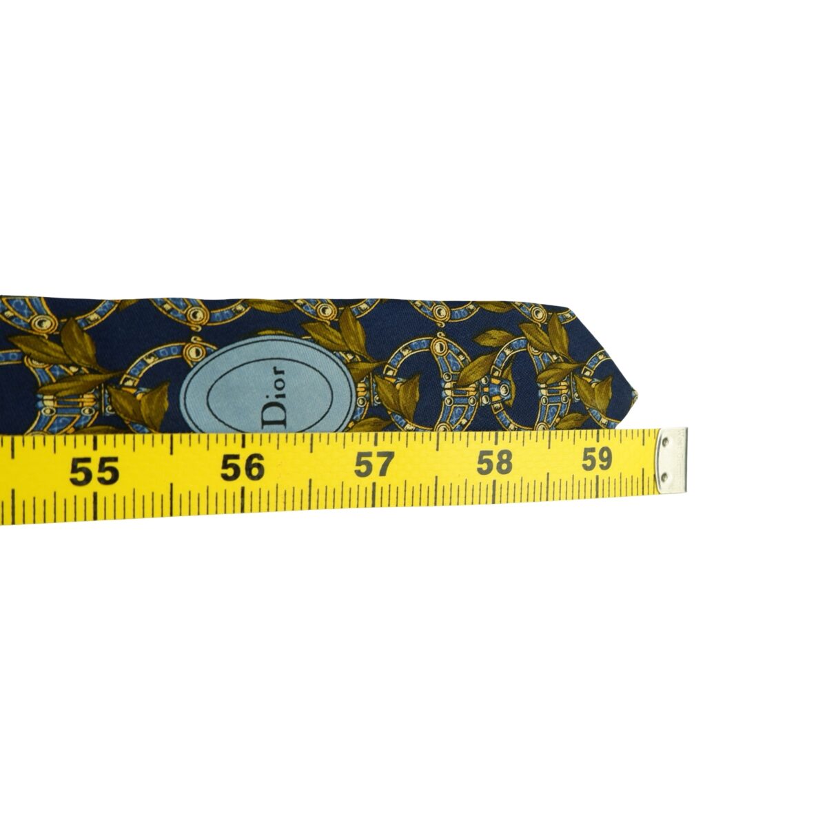a16458 13 Christian Dior Tie Silk Dark Navy Abstract Pattern France (US Import Tax Included) มุมที่ 13