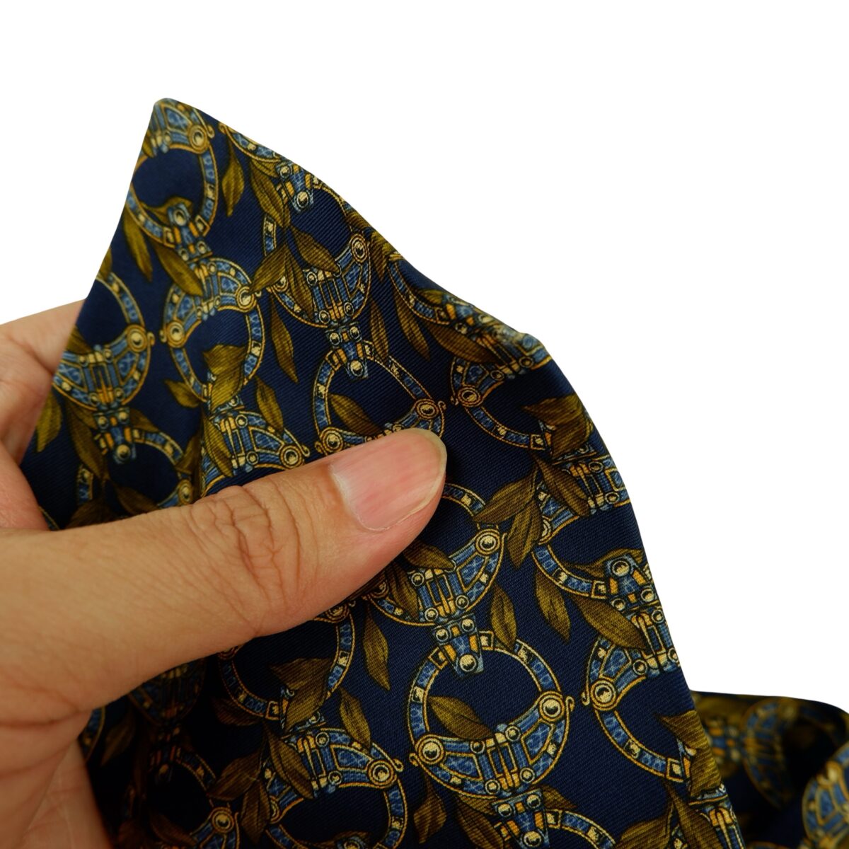 a16458 14 Christian Dior Tie Silk Dark Navy Abstract Pattern France (US Import Tax Included) มุมที่ 14