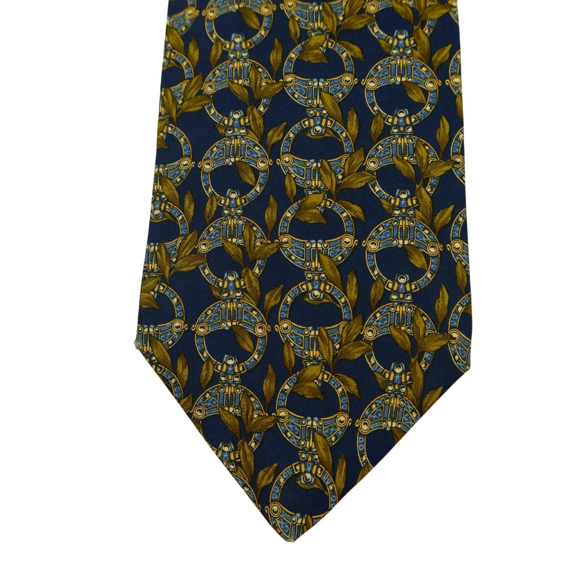 a16458 6 Christian Dior Tie Silk Dark Navy Abstract Pattern France (US Import Tax Included) มุมที่ 6